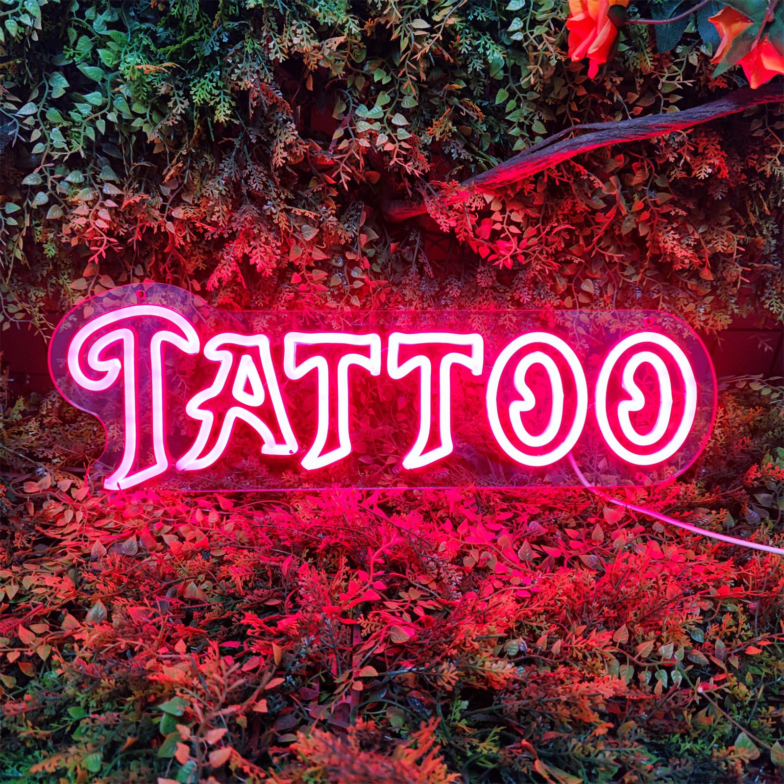 タトゥー  ネオンサイン Amazon.co.jp: TATTOO ネオンサイン 壁装飾 TATTOO 20 * 6.7